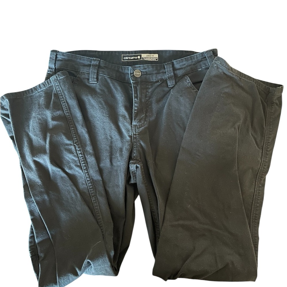 Carhartt Men's Khaki Black Work Pants